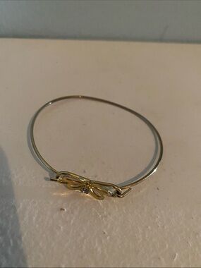 Gold Butterfly Accent Bangle Bracelet - women jewelry